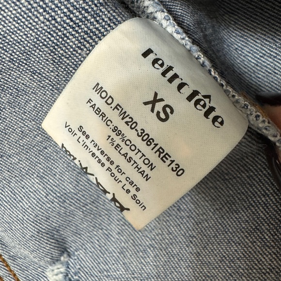 Retrofete Rissa Denim Jacket Sz XS - Picture 10 of 10
